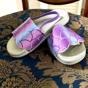 Girls Mermaid beach/pool flip flops